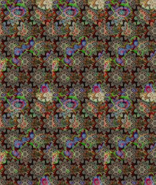 Vadinin gri renkli çiçekleri. Raster çiçek desenleri çiziyor..