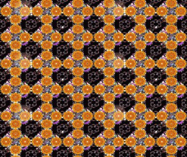 Raster illüstrasyonu. Hoş bir çiçek geçmişi var. Küçük bir çiçekte eskiz deseni. Güzel kumaş deseni.