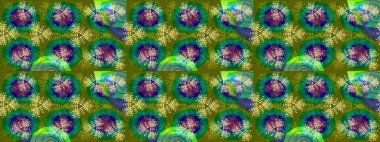 Çiçek desenli eskiz. Yeşil renkli çiçekler. Renkli Bahar Teması eskiz kalıbı. Düz Çiçek Elementleri Tasarım Raster illüstrasyonu.