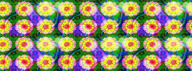 Nazik, narin çiçek arkaplanı. Çiçekli karalama şeklinde Raster çiçek deseni. Sarı renkte çiçekler.