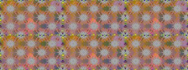 Çiçekli karalama şeklinde Raster çiçek deseni. Nazik, narin çiçek arkaplanı. Kahverengi renkte çiçekler.