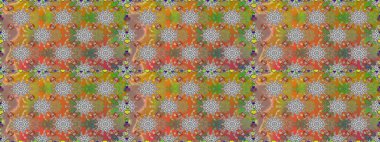 Raster deseni. Soyut çiçek desensiz arkaplan. Gri ve kahverengi renklerde. Küçük çiçekteki sevimli çiçek deseni. Raster illüstrasyonu.