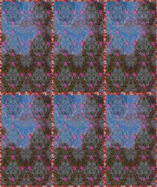 Gri ve kahverengi renkli çiçekler. Çiçekle kusursuz desen. Düz Çiçek Elementleri Tasarımı. Renkli Bahar Teması Kusursuz Arkaplan.