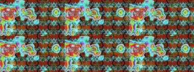 Raster Illustrasyon 'daki Çiçek Deseni' nin son moda çizimi. Düz Çiçek Elementleri Tasarımı. Renkli çiçekler. Renkli Yaz Teması çizim şablonu.