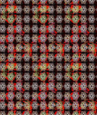 Raster illüstrasyonu. Şirin çiçekli eskiz deseni ve siyah renkli yapraklar, suluboya çiçek deseni, duvar kağıdı, kart veya kumaş için fayanslı.