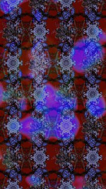 El çizimi çiçek çizimi deseni (fayans). Tekstil için suluboya eskiz deseni. Şirin çiçekli, desenli, rengarenk çizim deseni.