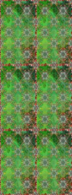 Yeşil ve nötr renklerde çiçekler. Raster illüstrasyonunda kusursuz çiçek deseni.