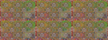 Etnik Mandala havlusu. Raster Henna tarzı. Tebrik kartı geçmişi, boyama kitabı, arkaplan ve tekstil için kullanılabilir. Sınır Kızılderili çiçekli paisley patten. Kusursuz süs izi..