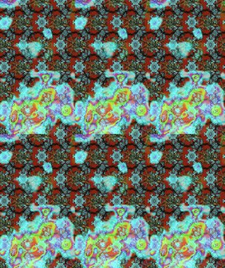 Kabile sanatı boho baskısı, klasik çiçek arkaplanı. Soyut etnik raster çizim kalıbı. Arkaplan dokusu, duvar kağıdı, mavi renkli çiçek teması.