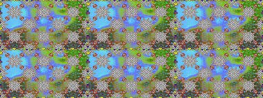 Yumuşak, bahar çiçekli arka plan. Gri ve yeşil renkli çiçekler. Raster çiçek desenli ve çiçekli..