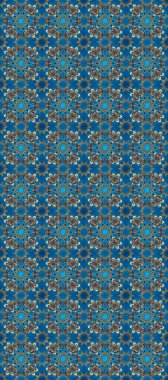 Gri, bej ve mavi renklerde, altın elementli, klasik, pürüzsüz desen. Raster illüstrasyonu.