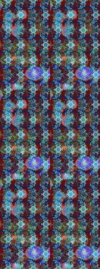 Suluboya çiçekli çiçek deseni. Raster illüstrasyonu. Mavi ve kahverengi renkli güzel tekstil.