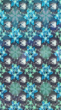 Güzel karalamalı çiçek desenli çizim. Raster illüstrasyonu. Güzel kumaş deseni. Küçük çiçekte sevimli çiçek deseni var..