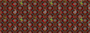 Raster illüstrasyonundaki çiçek desenli çizim. Gri ve kahverengi renkte çiçekler.