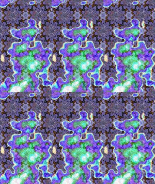 Düz Çiçek Elementleri Tasarımı. Raster illüstrasyonu. Asya tekstil tarzında. Çiçek desenli çizim. Renkli Bahar Teması eskiz kalıbı. Güzel kumaş deseni.