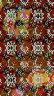 Sevimli küçük çiçek desenle. Raster resim. Çiçek desenli çiçek ve yaprakları ile.