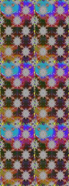 Halk tarzı. Modern çiçek arkaplanı. Parlak renkli çiçekleri ve kahverengi renkli yaprakları olan kusursuz çiçek desenleri. Moda baskıları için zarif bir şablon.