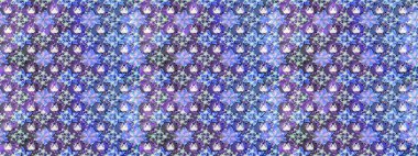 Raster Illustrasyon 'daki Çiçek Deseni' nin son moda çizimi. Mavi renkli çiçekler. Renkli Yaz Temalı eskiz kalıbı. Düz Çiçek Elementleri Tasarımı.