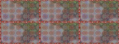 Raster illüstrasyonu. Suluboya tarzında gri ve kahverengi renklerde. Pürüzsüz bahar deseni ve küçük çiçekler.