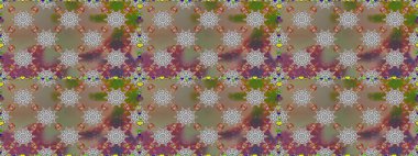 El çizimi Raster çizimi. Duvar kağıdı, web sitesi arka planı, ambalaj kağıdı, davetiye, broşür, afiş veya web sitesi için kusursuz çiçek deseni kullanılabilir. Parlak elementlerin.