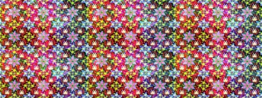 Tomurcukları papatya çiçekleri olan sevimli bir çiçek deseni. Eskiz geçmişi. Raster illüstrasyonu. Kumaş, tekstil, duvar kağıdı baskısı için. Eski usul. Miles Fleur, dandik süs.