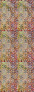 Düz Çiçek Elementleri Tasarımı. Renkli Bahar Temalı Kusursuz Arkaplan. Raster illüstrasyonunda kusursuz çiçek deseni. Süslü kumaş deseni.