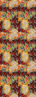 Eskiz arkaplan modeli. Suluboya, elle çizilmiş. Raster illüstrasyonu. Gri ve bej renkli yapraklı yabani çiçekler.