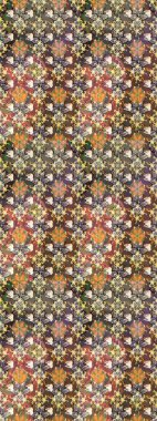 Küçük çiçekteki sevimli çiçek deseni. Kahverengi renkte yaz çiçekleri. Raster deseni. Raster illüstrasyonu.