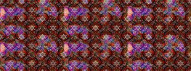 Raster illüstrasyonu. Chichi 'nin kumaş kalıbını çiz. Renkli Bahar Teması eskiz kalıbı. Düz Çiçek Elementleri Tasarımı. Çiçek deseni.