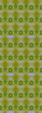 Raster illüstrasyonu. Yeşil renkte karalamalı çiçek deseni çiz.