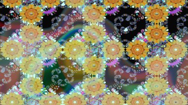 Tarafsız renkler üzerine çiçek desenli çizimler, el yapımı papatyalar, papatyalar. Tekrar eden çiçek arkaplanı, zarif nötr çiçek duvar kağıdı.