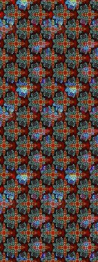 Tekrar eden çiçek arkaplanı, zarif kırmızı çiçek duvar kağıdı. Kırmızı renkler üzerine çiçek desenli çizimler, el yapımı papatyalar, papatyalar..