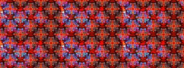 Moda baskıları için zarif bir şablon. Halk tarzı. Modern çiçek arkaplanı. Parlak renkli çiçekleri ve kırmızı yaprakları olan harika bir çiçek deseni..