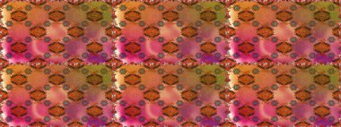 Çiçeksiz desenli, suluboya elle çizilmiş elementler. Parlak renkli fantezi çiçekleri, yapraklar, kahverengi ve turuncu renkli tomurcuklar kahverengi ve turuncu.