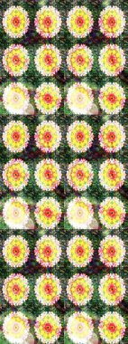 Küçük çiçekteki sevimli çiçek deseni. Raster illüstrasyonu. Çizim.