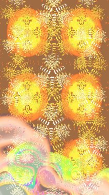 Nazikçe, sarı renkte bahar çiçekleri. Raster illüstrasyonu. Raster çiçek desenli ve çiçekli..