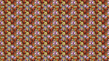 Düz Çiçek Elementleri Tasarımı. Raster Şirin kumaş deseni. Renkli Bahar Teması eskiz kalıbı. Eskiz klasiği.