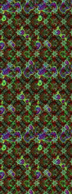 Renkli Bahar Teması eskiz kalıbı. Çiçeksel fantezi tasarımı ve parlak bir arka plan çizimi. Düz Çiçek Elementleri Tasarımı.