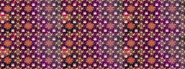 Kabile sanatı boho baskısı, klasik çiçek arkaplanı. Soyut etnik raster çizim kalıbı. Arkaplan dokusu, duvar kağıdı, mor renkli çiçek teması.