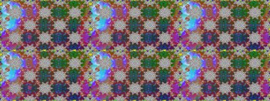 Gri ve kahverengi renklerde. Raster illüstrasyonu. Çiçek buketleriyle klasik tarzda kusursuz desen.