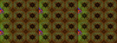 Kabile sanatı boho baskısı, klasik çiçek arkaplanı. Arkaplan dokusu, duvar kağıdı, kahverengi renkli çiçek teması. Soyut etnik raster çizim kalıbı.