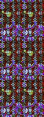 Taslak desenli, modaya uygun kumaş deseni. Şirin çiçek elementleri. Raster illüstrasyonu. Düz Çiçek Elementleri Tasarımı. Renkli Bahar Teması çizim şablonu.