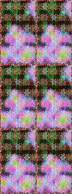 Cute seamless pattern with a small flower in a vintage style. Raster illustration. Bright bouquets on a fashion grunge background. Blossoming background for printing on fabric, wallpaper and paper.