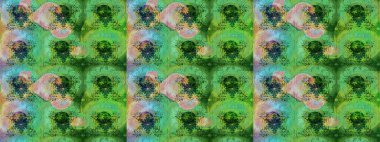 Sevimli çiçek raster deseni. Düz Çiçek Elementleri Tasarımı. Yeşil renkli çiçekler. Renk Bahar Teması eskiz şablonu.