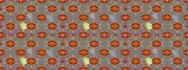 Suluboya tarzında gri ve kahverengi renkte çiçekler. Raster illüstrasyonunda kusursuz çiçek deseni.