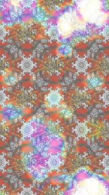 Şirin çiçekli eskiz deseni ve nötr ve gri renklerde yapraklar, suluboya çiçek deseni, duvar kağıdı, kart veya kumaş için fayanslı. Raster illüstrasyonu.