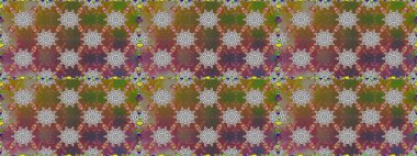 Raster dikişsiz çiçek deseni. Vadinin çiçekleri kahverengi ve gri renklerde.