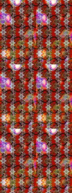 Suluboya çizimi. El çizimi. Kahverengi renkli çiçekler. Çiçekli çizim deseni.