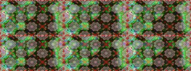 Suluboya resim taklit Raster çizimi. Yaz çiçekleri teması. Klasik çiçekler. Yeşil ve gri renkler. El çizimi soyut süslü elementler.