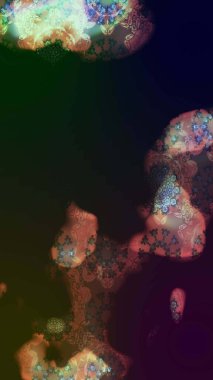 Miles Fleur, süslü püslü bir süs. Tomurcukları papatya çiçekleri olan sevimli bir çiçek deseni. Raster illüstrasyonu. Eskiz geçmişi. Eski usul. Kumaş, tekstil ve duvar kağıdı baskısı için..